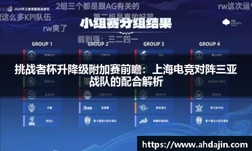 挑战者杯升降级附加赛前瞻：上海电竞对阵三亚战队的配合解析